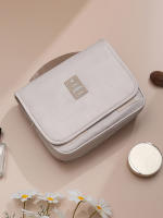 Bolsa De Almacenamiento Para Maquillaje Multifuncional De Viaje Capaz De Colgarse Gran Capacidad De Almacenamiento Seco Y Húmedo Separado Bolsa De Lavado Portátil De Oxford 28*23cm - details 7