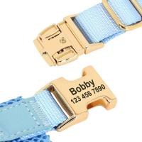 Collar de cuero para perros, juego de correas, chaleco de malla para mascotas, identificación personalizada, cables para perros pequeños, medianos y grandes - details 8