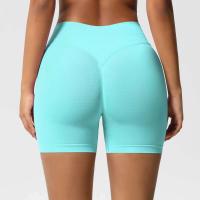 Pantalones cortos de gimnasio ajustados de estiramiento alto cómodos respirables deportivos de cintura para mujer, ropa deportiva para mujer para - details 1