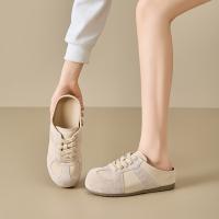 Suela gruesa 3 cm altura interior aumento bolsa cabeza media zapatillas mujer verano desgaste 2025 nuevas sandalias feas y lindas de un pedal zapatos Boken - details 2