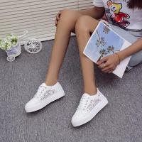 Zapatillas de plataforma de encaje para mujer, zapatos de Skate ahuecados con punta redonda, informales, para caminar - details 6