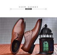 2025 nuevos zapatos casuales versátiles con cordones para hombres de vestir de negocios de cuero de talla grande - details 1