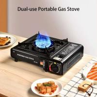 Encendido automático de alta potencia, resistente al viento, ahorro de energía, aleación, estufa de gas portátil de doble propósito, suministros de camping - details 3