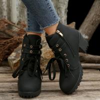 botas de tacón alto para mujer botas martin casuales zapatos - details 4