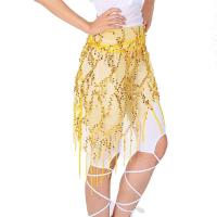 Flecos de lentejuelas para mujer, tres danzas indias, bandas de práctica de danza del vientre, pañuelo triangular en la cadera, nuevo estilo - details 7
