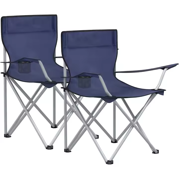 Sillas Portátiles Plegables 120kg Carga Ideal para Acampar, Jardín, Pesca, Playa, Terraza - 1