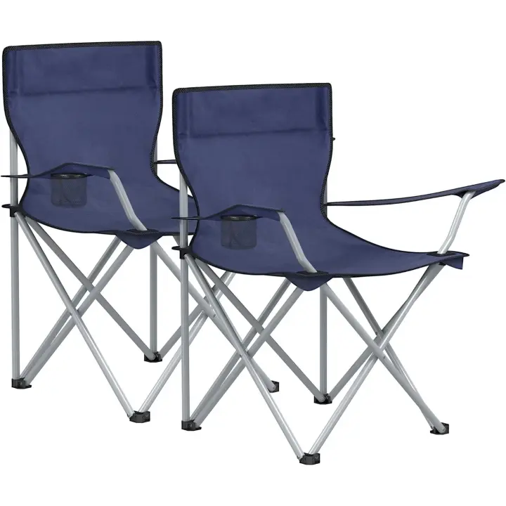 Sillas Portátiles Plegables 120kg Carga Ideal para Acampar, Jardín, Pesca, Playa, Terraza - 1