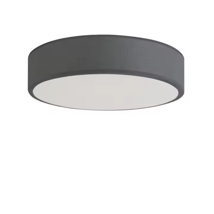 CBJKTX Lámpara de techo Redonda Pantalla de Tela Gris Moderna Cocina Baño Dormitorio Salón 30CM 12W - 1