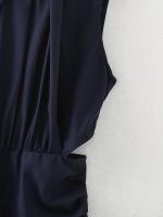 - Nueva moda femenina de otoño, pantalón corto adelgazante simple, diseño hueco de color sólido - details 5
