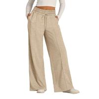 High Waisted Wide Leg Sweatpants Para Mujer Pantalones De Yoga Casuales Jogger De Cintura Baja Estilo Casual Cotton Ankle-Length - details 5
