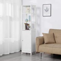 Mueble Auxiliar de Baño 40x32x160cm Armario Baño y Estrecho con 3 Estantes Abiertos Estanteria Estrecha Blanco - details 3
