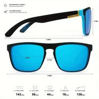 Gafas Polarizadas Cuadradas Clásicas Equipo Deportivo para Hombres y Mujeres Al Aire Libre Fiestas - details 0