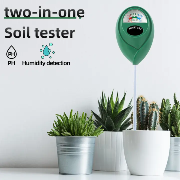 Medidor de PH y humedad 2 en 1, medidor de acidez del agua del suelo, prueba de PH, plantas de jard￭n, flores, probador de humedad, instrumento de prueba - 1