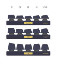 Perfil OEM Valorant de nuevo diseño, 14 teclas, MINI juego de teclas PBT dye sub - details 6