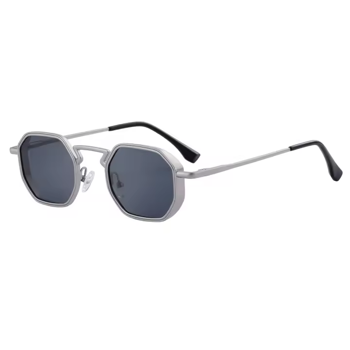 Gafas de sol de moda 2025, nuevas, con montura metálica y patillas resistentes al sol para hombre. - 1