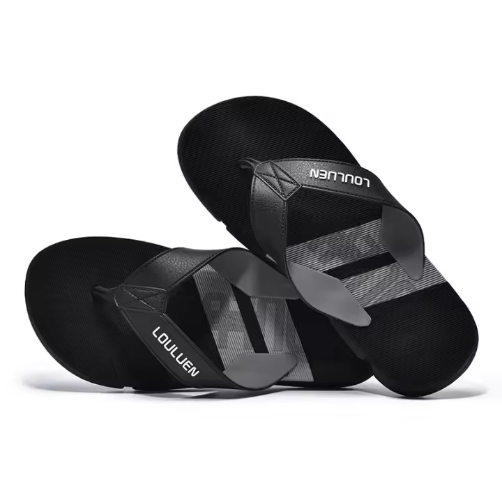 Chanclas antideslizantes de moda para hombre, personalizadas, zapatillas de playa para hombre, suaves, que no se pegan al pie, para usar zapatillas frescas. - 1