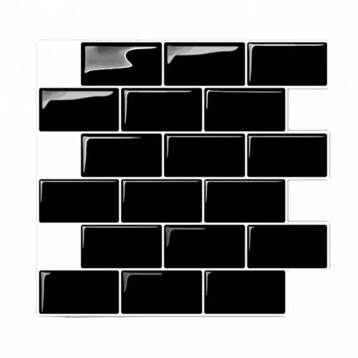 Pegatinas de pared 3D, papel tapiz de ladrillo, azulejo para cocina, baño, protector contra salpicaduras, decoración del hogar, 30x30Cm - 1