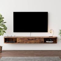 Estantería de TV flotante de madera, estante de TV de pared, mueble de TV, colgante, madera, estantería, pared, mueble de TV, soporte para TV, pared, muebles, TV, mueble de TV, armario con puertas - details 0
