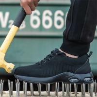 Zapatos de Trabajo para Hombres Cinturón de Aire con Cordón Elástico Material de Cuero - details 8