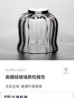 Taza individual de maestro pequeño de pétalo de loto de vidrio resistente al calor de loto, juego de té de Kung Fu engrosado transparente de alta gama - details 10