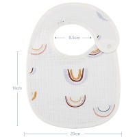Baberos de Algodón para Bebé Impermeables Paquete de 2 Suaves Toallas de Saliva para Recién Nacidos Niños y Niñas Madre & Bebé - details 0