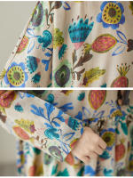 Vestido Vintage de Algodón de Manga Larga Talla Grande, Elegante y Suelto para Mujeres - details 86