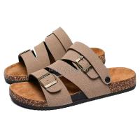 Nuevas zapatillas de corcho universales americanas para hombres y mujeres, talla 46, cómodo diseño de hebilla, sandalias deslizantes de verano, famosas - details 1