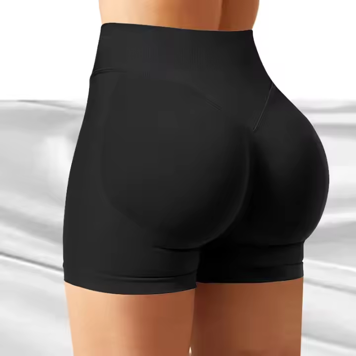 con correas acanaladas deportivas para mujer, pantalones cortos para fiestas de yoga y ejercicio, correas para pantalones cortos adelgazantes sin costuras, , - 1