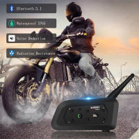 Intercomunicador Bluetooth para Casco de Motocicleta XINOWY V6 PRO 1200M Impermeable para 6 Riders con Microfono Integrado - details 1
