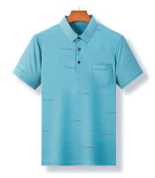 Verano 2025 nueva camisa polo de manga corta para hombres camiseta delgada estampada informal de negocios suelta y transpirable - details 1