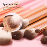 Brochas de Maquillaje Rosa Docolor 15Pcs Herramientas de Mezcla de Belleza para Sombra de Ojos Delineador de Pestañas Cejas - details 5