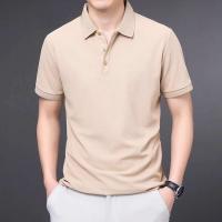 Polo de manga corta de moda informal, top de hombre de color sólido para comodidad de verano - details 10