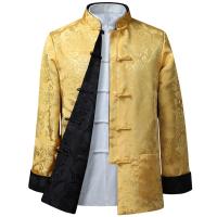 Camisa De Dragón Chino Para Hombres Ropa Tradicional De Año Nuevo Tang Traje Kung Fu Prenda Exterior Estilo Hanfu Poliéster - details 8