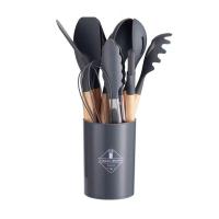Juego de Utensilios de Cocina de Silicona Resistente y Antideslizante 11 Piezas Completas con Soporte de Acero Inoxidable Incluye Espatula y Cuchara de Almacenamiento - details 2