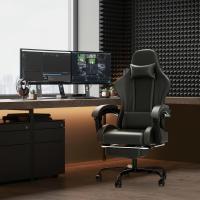 Silla de Juegos Ergónómica Silla de Oficina con Masajeador Carga de 150kg Ajustable Altura - details 8
