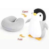 Almohadas de viaje deformables en forma de U, cojín de pingüinos de avión, almohada de cuello de juguete de peluche - details 1