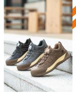 Zapatos de trabajo con punta compuesta para hombre, zapatillas de seguridad de cuero indestructibles, antigolpes, antipinchazos, aislamiento, 6KV - details 20