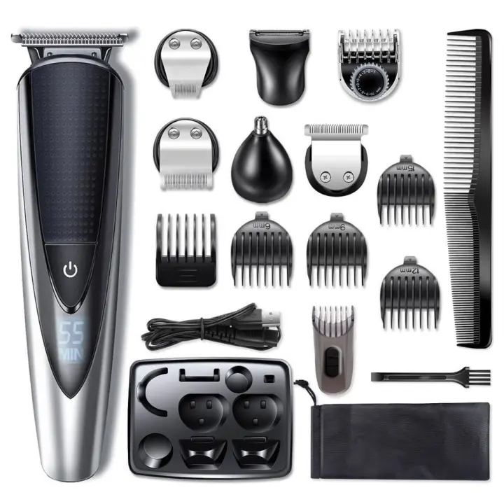 Afeitadora eléctrica para hombre, conjunto multifunción para barba y cuerpo entero, estándar en seco y húmedo - 1