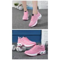 Zapatillas de deporte de moda para mujer, zapatos de tenis transpirables de malla con cojín de aire, fondo suave, para correr al aire libre - details 5