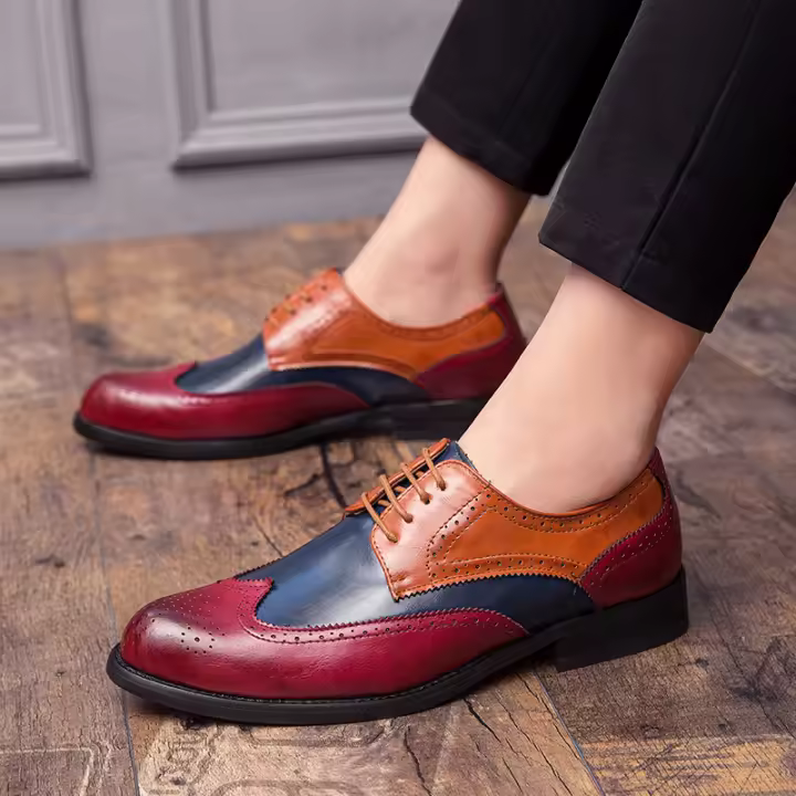 Zapatos Formales de Cuero Sintético Hechos a Mano Talla Grande 38-47 Resistentes a la Desgaste - 1