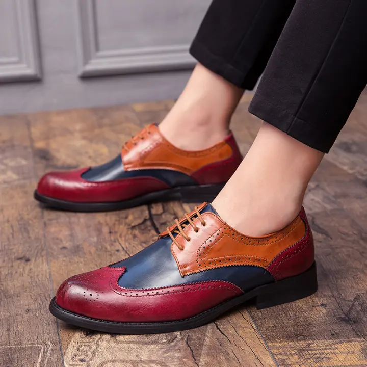 Zapatos Formales de Cuero Sintético Hechos a Mano Talla Grande 38-47 Resistentes a la Desgaste - 1