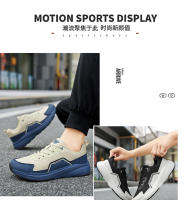 2025 primavera nuevos zapatos de los hombres zapatos deportivos antideslizantes absorción de golpes botón giratorio al aire libre senderismo zapatos de senderismo zapatos de jogging de los hombres - details 0
