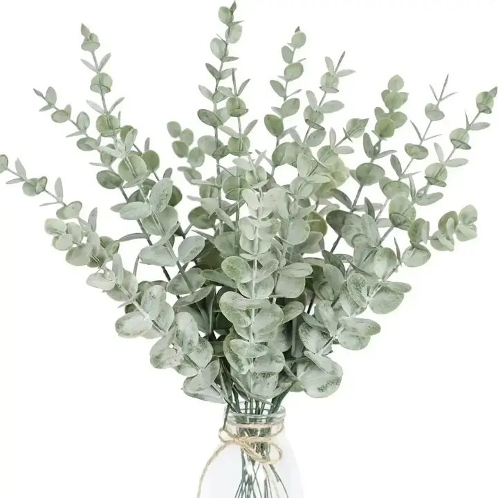 Ramas de Eucalipto Artificiales 10pcs Ideal para Decoración de Hogar, Ramo, Centro de Mesa, Boda, Navidad - 1