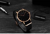 Reloj de pulsera Unisex sencillo y delgado para hombre, de lujo, de primera calidad, con envío directo, informal, deportivo, resistente al agua, color negro - details 9
