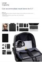Mochila Portátil Impermeable para Hombres Carga USB Resistente al Desgaste - details 1