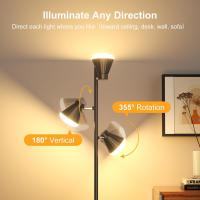 Lampara de Pie LED Regulable 36W 2500LM Lampara de Pie Salon con Mando a Distancia y Control Táctil, 4 Temperaturas de Color, 3 Luces Giratorias Luz de Pie para Salón, Habitación y Oficina - details 22