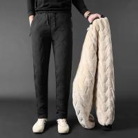 Ropa de chándal de invierno para hombre, pantalón de chándal de lana gruesa de felpa, pantalones térmicos de lana de cordero, pantalones casuales, pantalones cálidos de algodón a prueba de viento 8828 - details 3