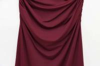 TRZA moda Mujer con cinturón vestido drapeado cuello en V manga larga Vestidos Mujer Vestidos Mujer - details 8