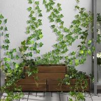 Planta colgante de hiedra verde Artificial, corona de hojas falsas DIY, decoración del hogar para jardín al aire libre, fiesta de boda - details 3