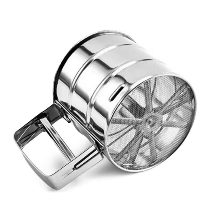 Tamiz de harina de acero inoxidable, tamiz de polvo de taza, Gadget de cocina de malla para pasteles, tamiz de malla de azúcar, tamiz para hornear - 1